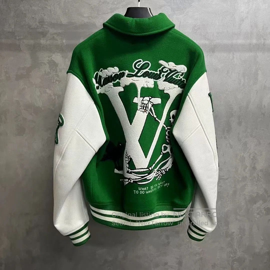 Louis Vuitton louis vuitton green letter baseball jacket. Size US L / EU 52-54 / 3 - 5 Thumbnail