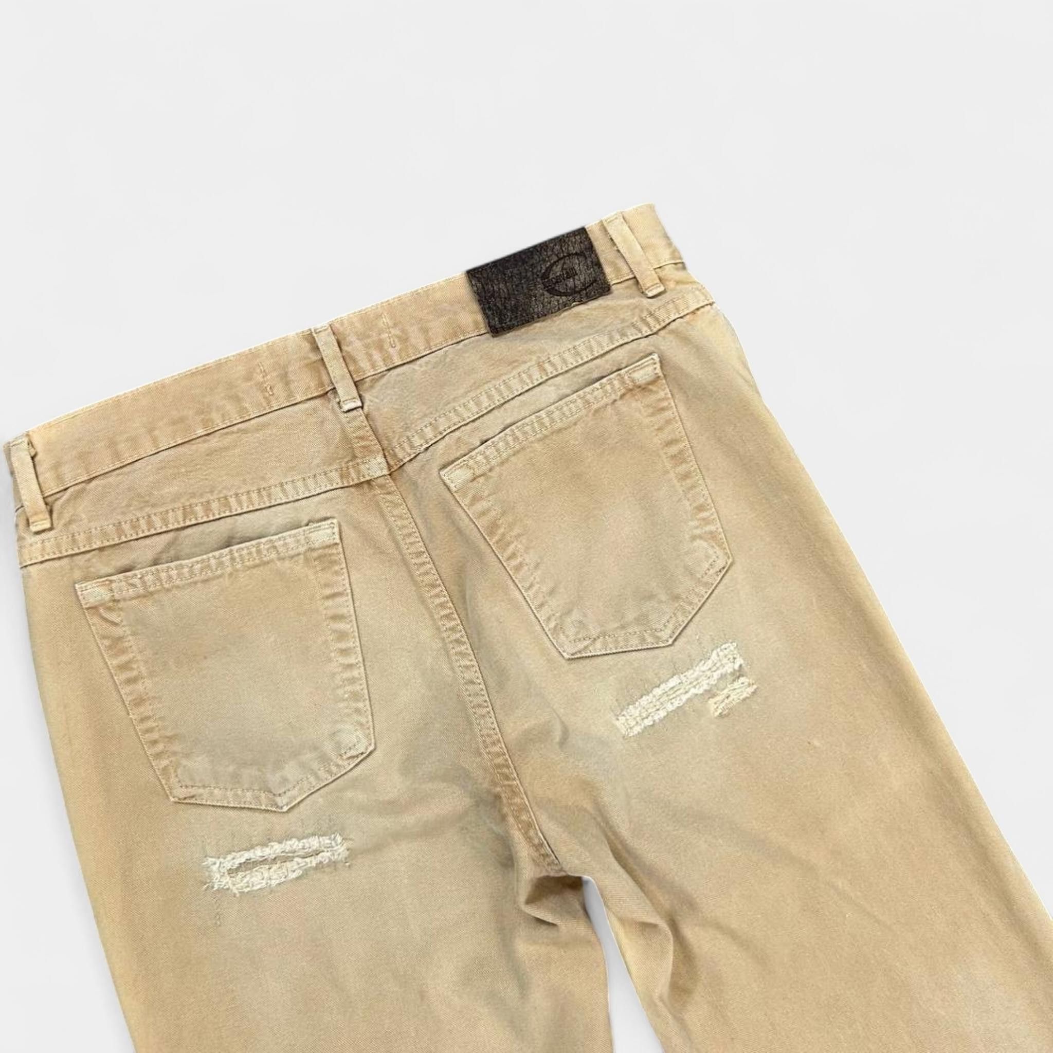 Other Just Cavalli Beige Distressed Jeans Size 24" / US 00 / IT 34 - 6 Thumbnail