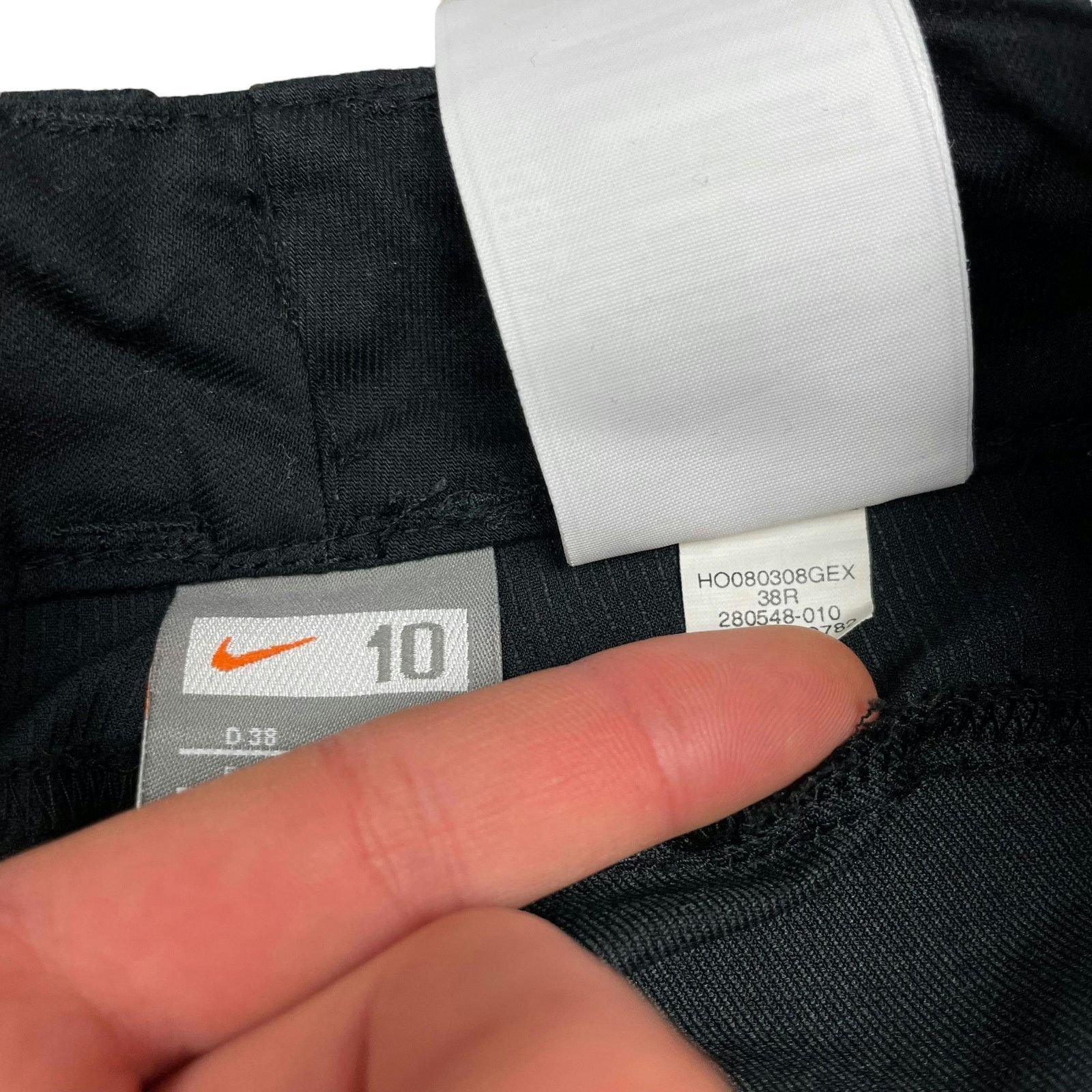 Nike × Vintage Nike Fit Dry Womens Black Swoosh Pockets Drawstring Pants 10 Size 30" / US 8 / IT 44 - 12 Thumbnail