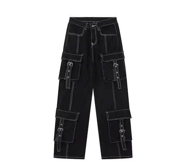 VIBE Black Cargo Carpenter Denim Jeans Size US 32 / EU 48 - 1 Thumbnail