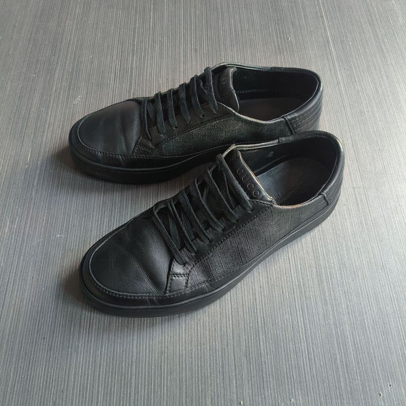 Gucci Gucci GG Supreme Black Low-Top Fashion Sneakers 0079 Size US 9.5 / EU 42-43 - 1 Thumbnail