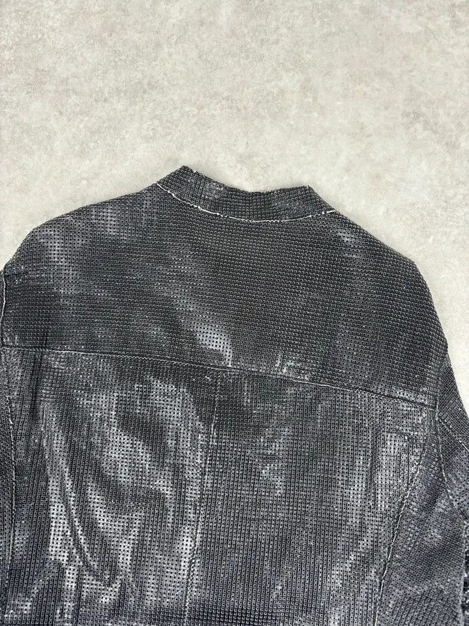 Emporio Armani SS2014 Emporio Armani Dark Grey Leather Perforated Laser-Cut Jacket Size US L / EU 52-54 / 3 - 7 Thumbnail