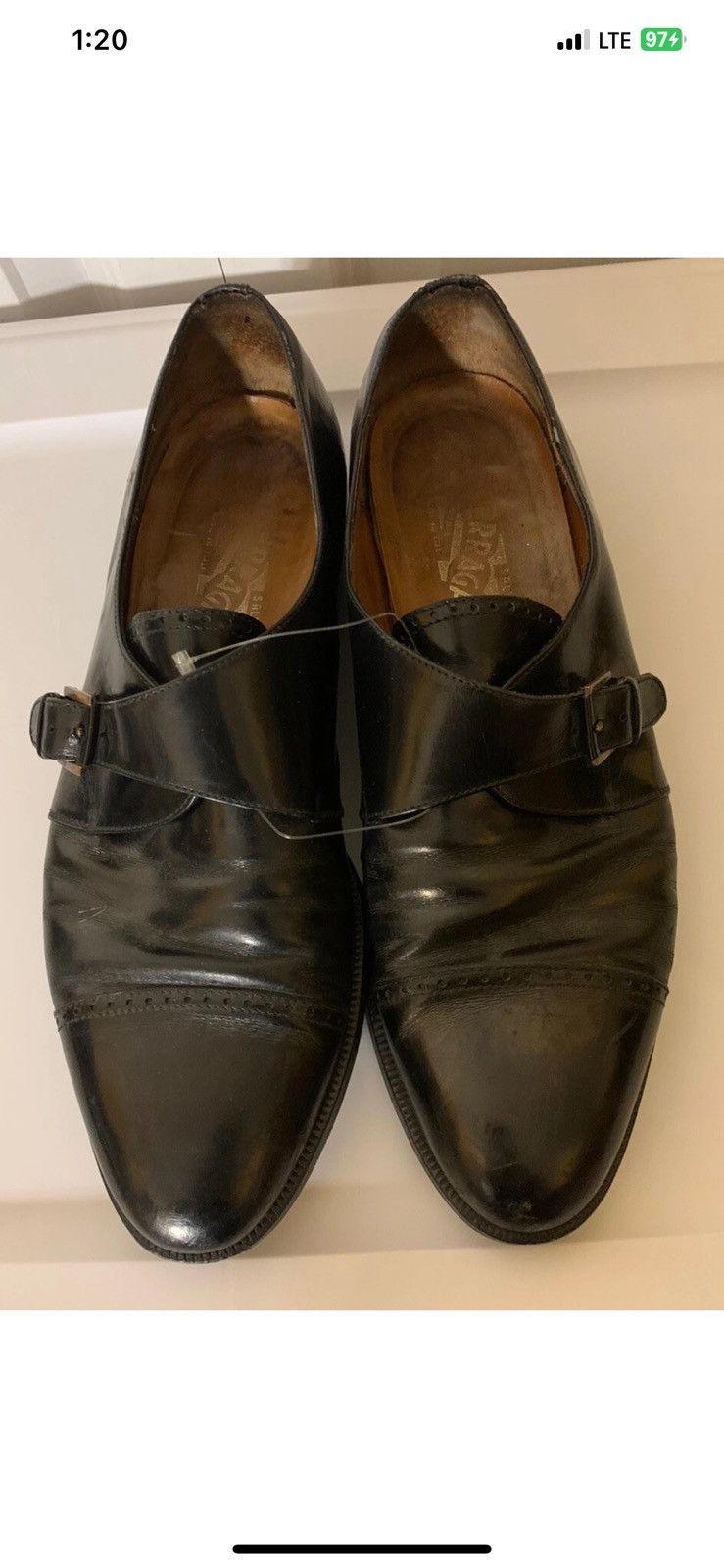 Salvatore Ferragamo Salvatore Ferragamo mens 9.5D monk strap black loafer shoes Size US 9.5 / EU 42-43 - 4 Thumbnail