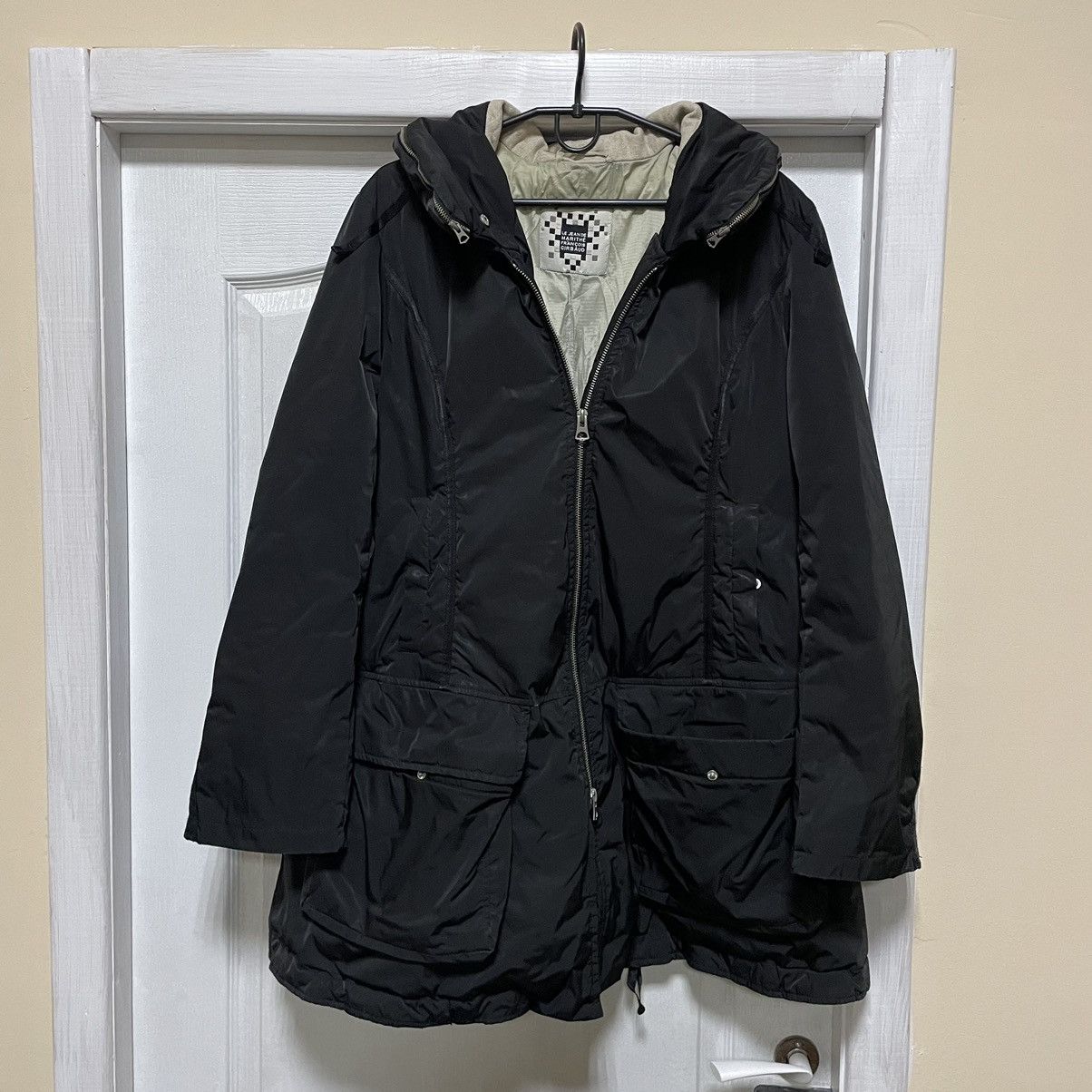 If Six Was Nine × Le Grande Bleu (L.G.B.) × Marithe + Francois Girbaud Marithè François Girbaud Bondage moto jacket coat down puffe Size L / US 10 / IT 46 - 1 Thumbnail