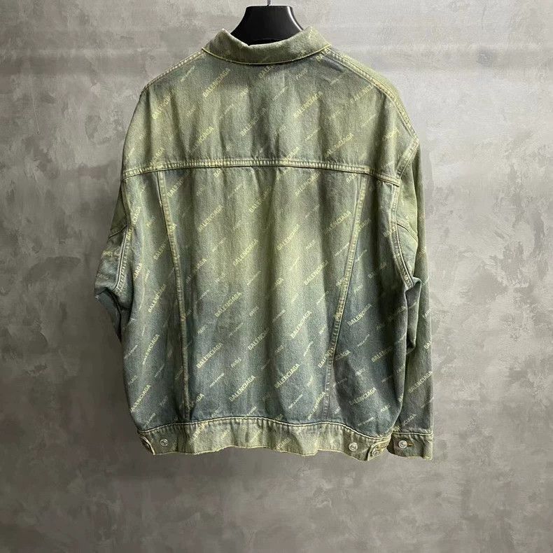 Balenciaga Balenciaga latest yellow clay distressed denim jacket with Size US M / EU 48-50 / 2 - 2 Thumbnail
