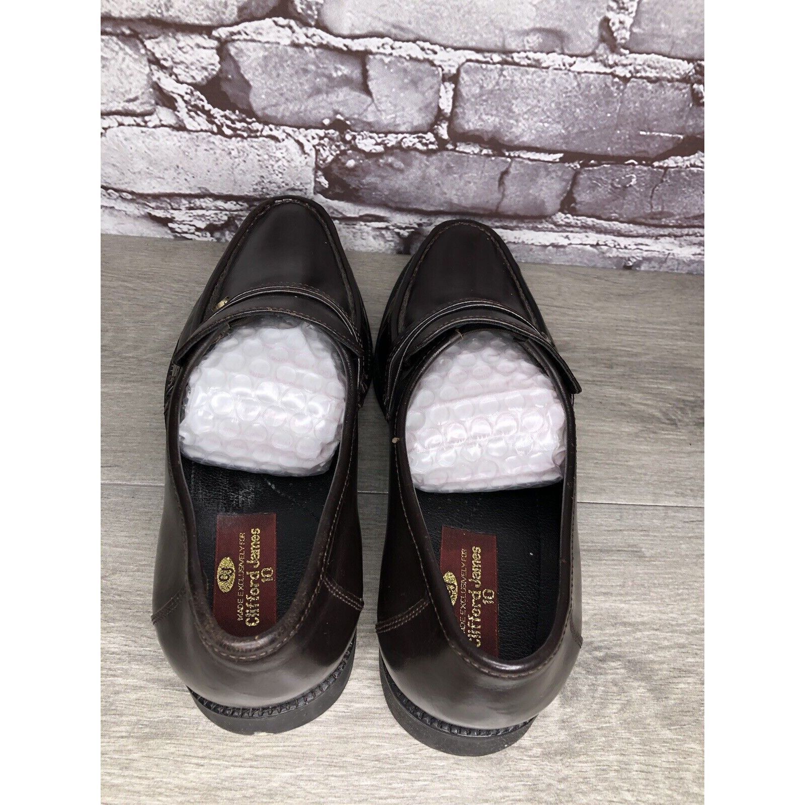 Other Clifford James Brown Leather Slip On Dress Loafers Shoes Men Size US 10 / EU 43 - 5 Thumbnail