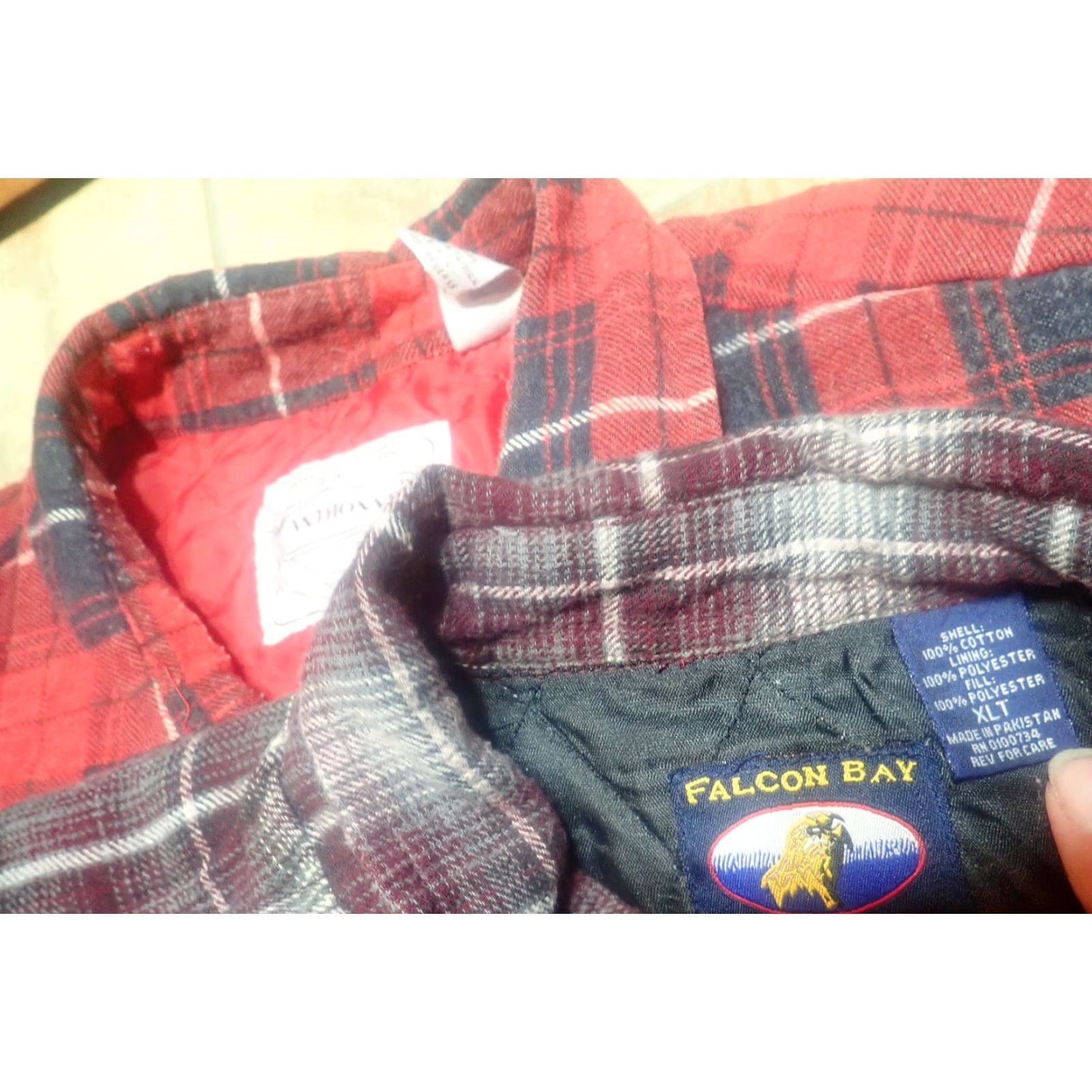 Vintage VINTAGE Anthoney's Falcon Bay Plaid Shirt Jacket XL Quilted Flannel Lined Mens Shacket 1990s Grunge Size US XL / EU 56 / 4 - 6 Thumbnail