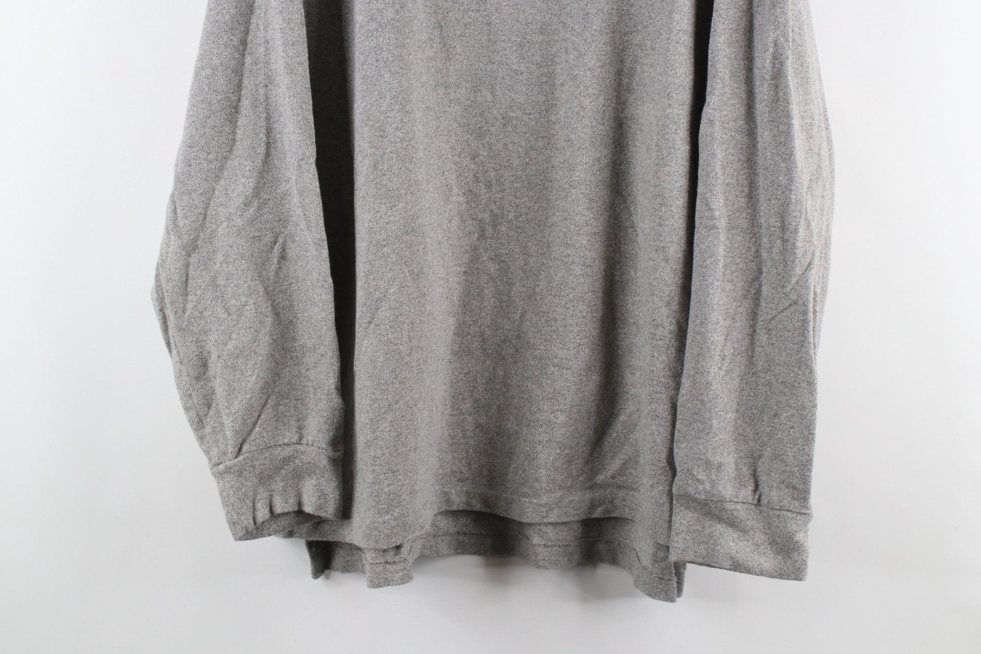 Ralph Lauren × Vintage Vintage Ralph Lauren Long Sleeve Polo Shirt Heather Gray Size US XL / EU 56 / 4 - 3 Thumbnail