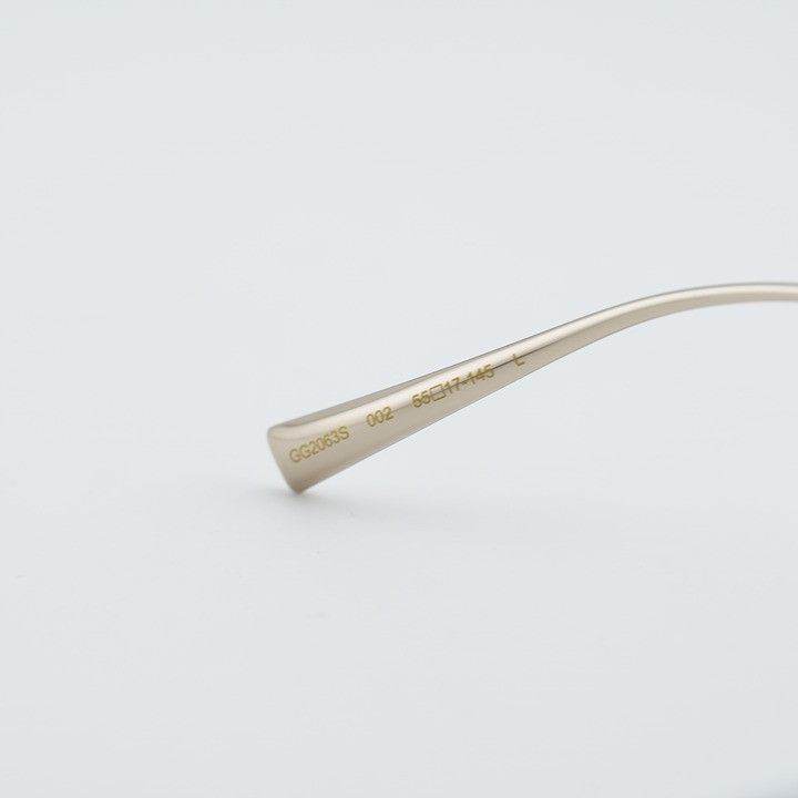 Gucci Gucci GG2063S 002 Sunglasses Shiny Endura Gold Cat Eye Frame Size ONE SIZE - 7 Thumbnail