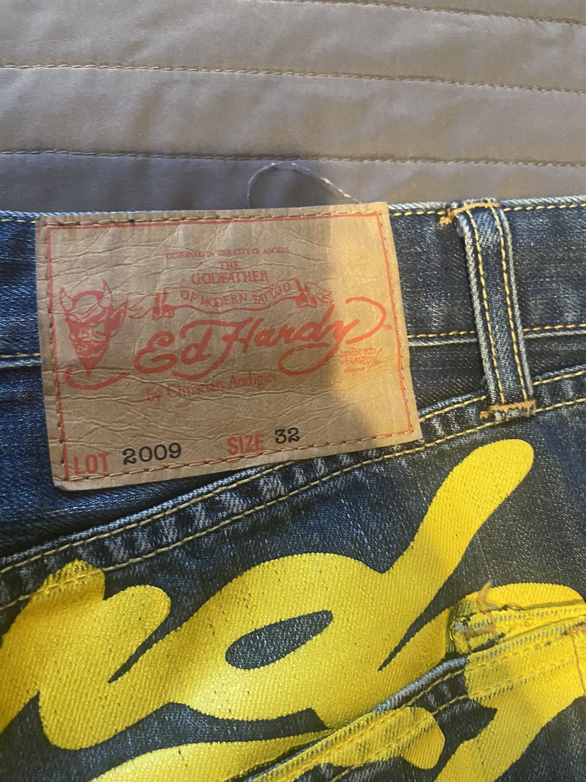 Christian Audigier One of a kind Devil Ed Hardy jeans 32 Size US 32 / EU 48 - 3 Thumbnail