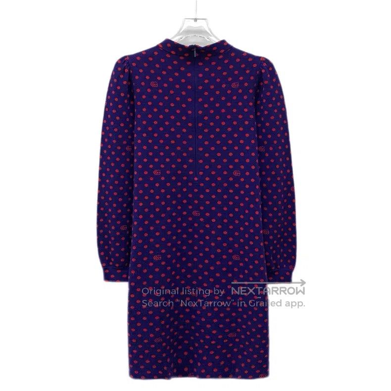 Gucci Gucci Colour-blocked poldot double G printed wool round-ne Size S / US 4 / IT 40 - 2 Thumbnail