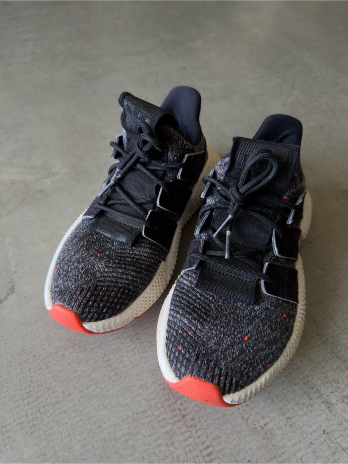 Adidas Adidas Prophere / Knit Sneakers / Black Red Size US 5 / EU 37 - 3 Thumbnail