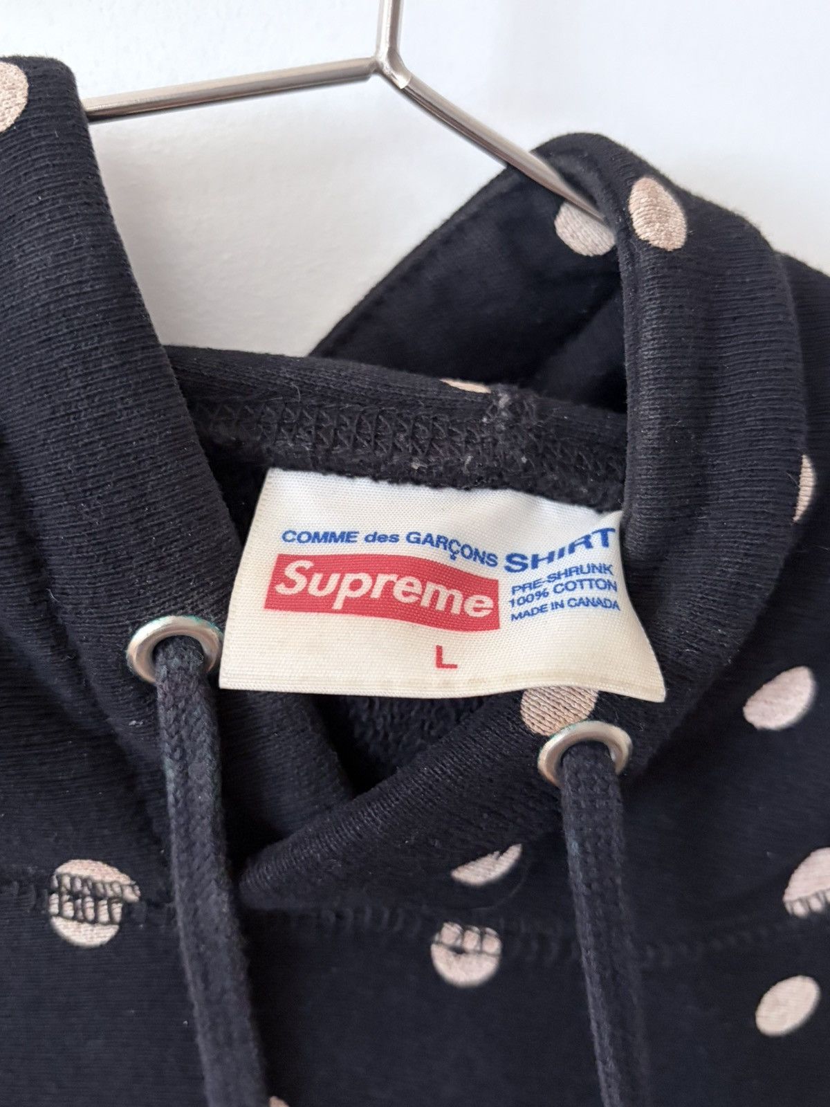 Comme des Garcons SHIRT × Supreme Supreme Cdg Polka Dot Hoodie Size US L / EU 52-54 / 3 - 3 Thumbnail