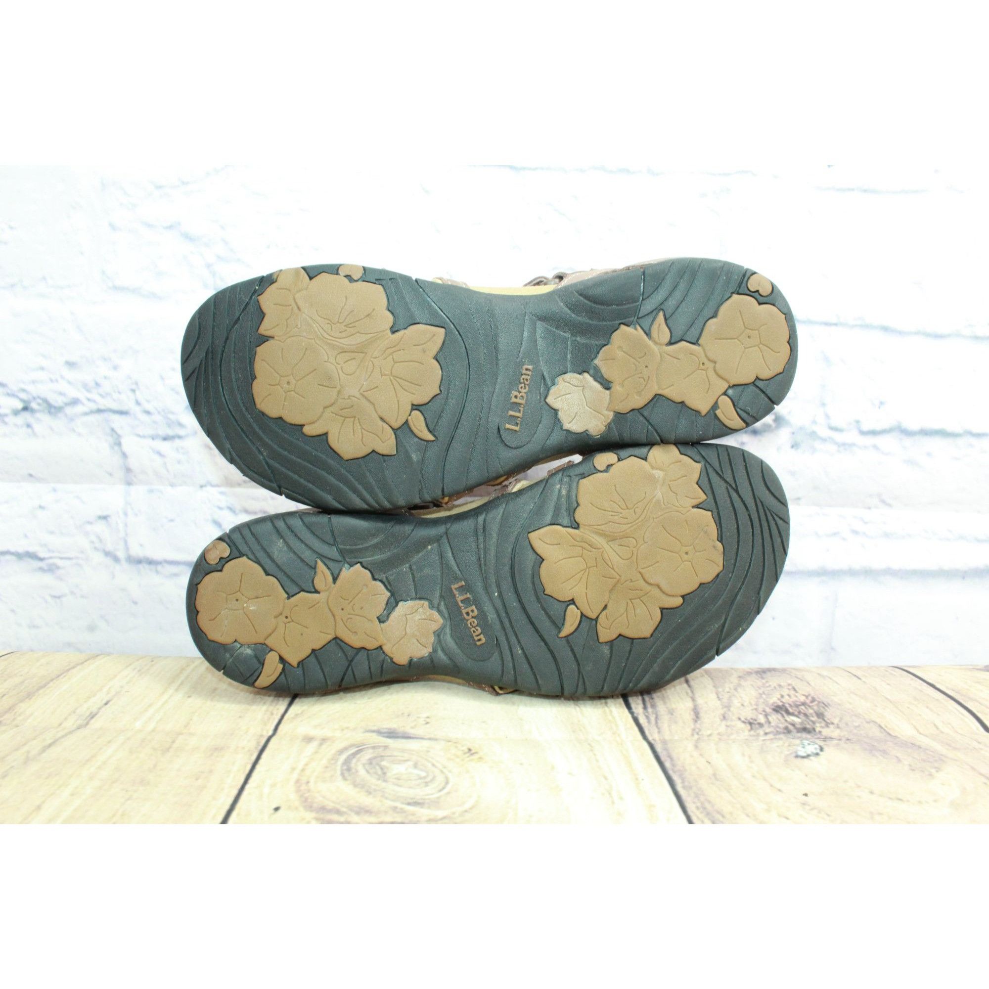 L.L. Bean × Leather LL Bean Brown Leather Outdoor Sandals Womens 6M Strappy Size US 6 / IT 36 - 9 Thumbnail