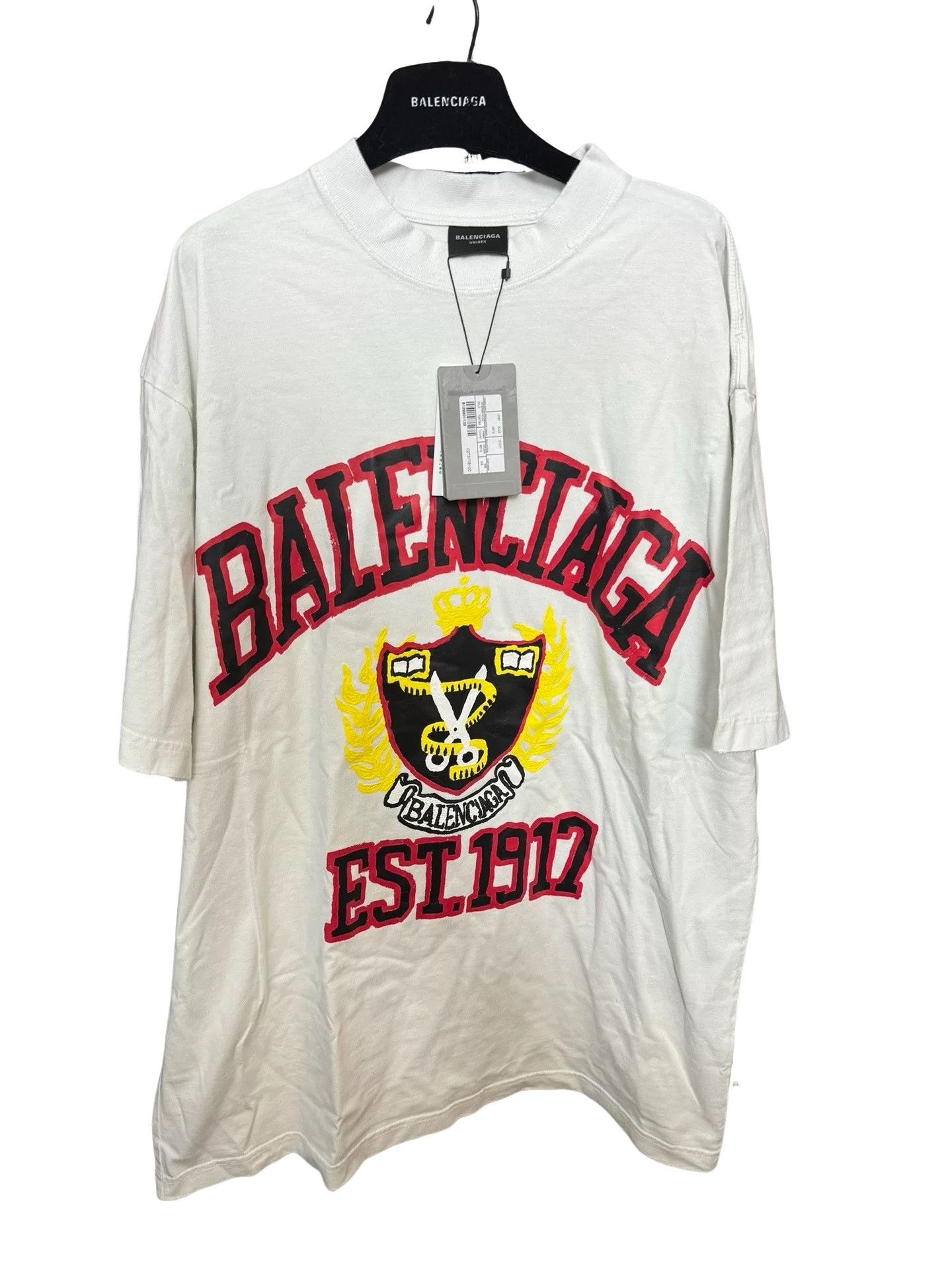 Balenciaga Balenciaga Scissors Crown Logo T-Shirt Size XS Size US XS / EU 42 / 0 - 1 Thumbnail