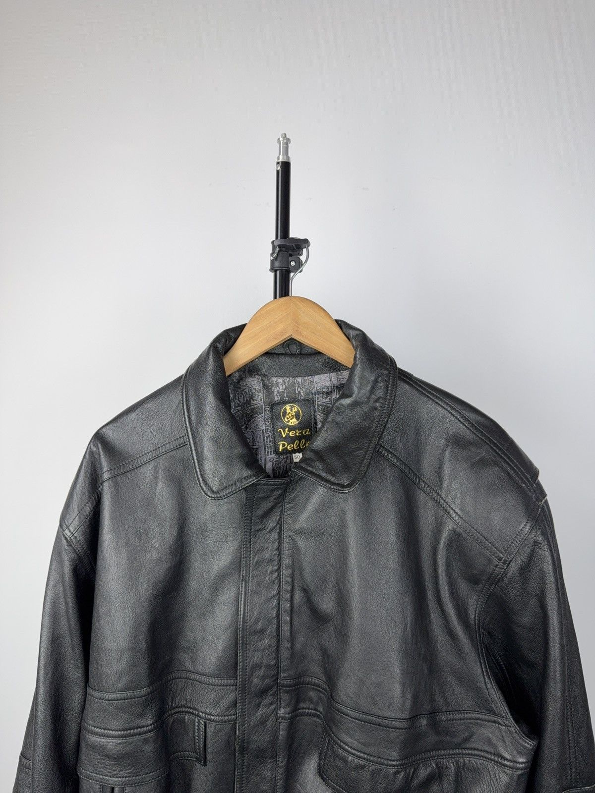 Vintage Vintage Leather Jacket Genuine Leahter bomber Moto Oldmoney Size US M / EU 48-50 / 2 - 2 Thumbnail