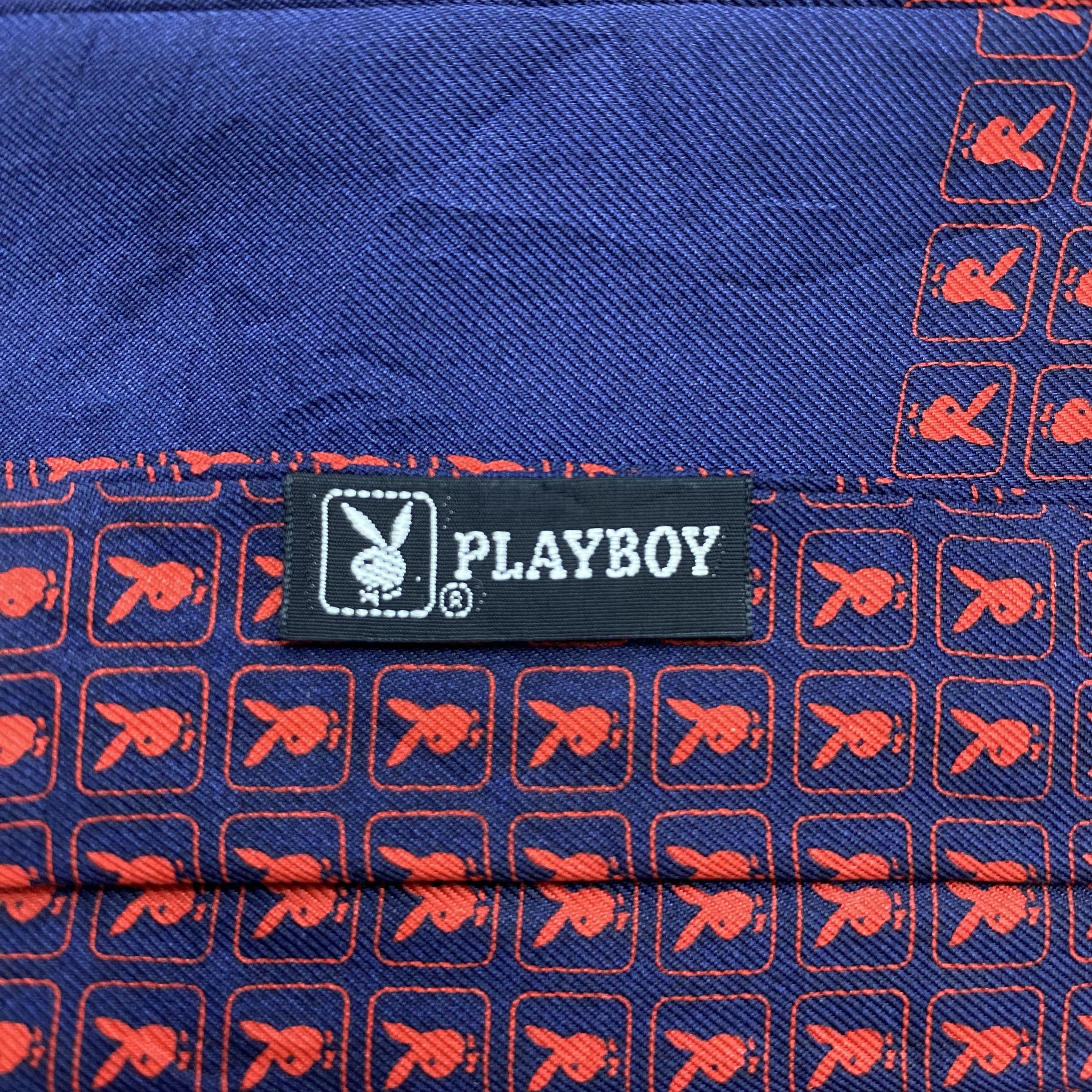 Playboy × Vintage Vintage 90s Playboy Silk Scarf Muffler SSC324 Size ONE SIZE - 4 Thumbnail