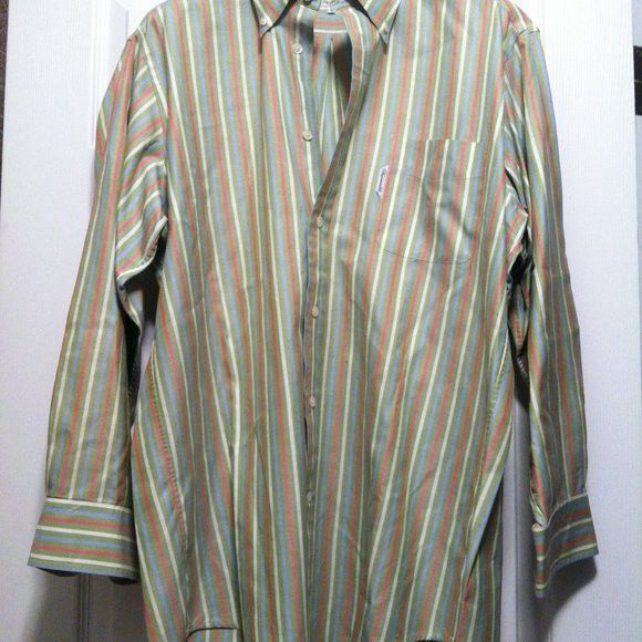 Faconnable FACONNABLE MENS GREEN COTTON CASUAL SHIRT SIZE: 16R Size US L / EU 52-54 / 3 - 3 Thumbnail