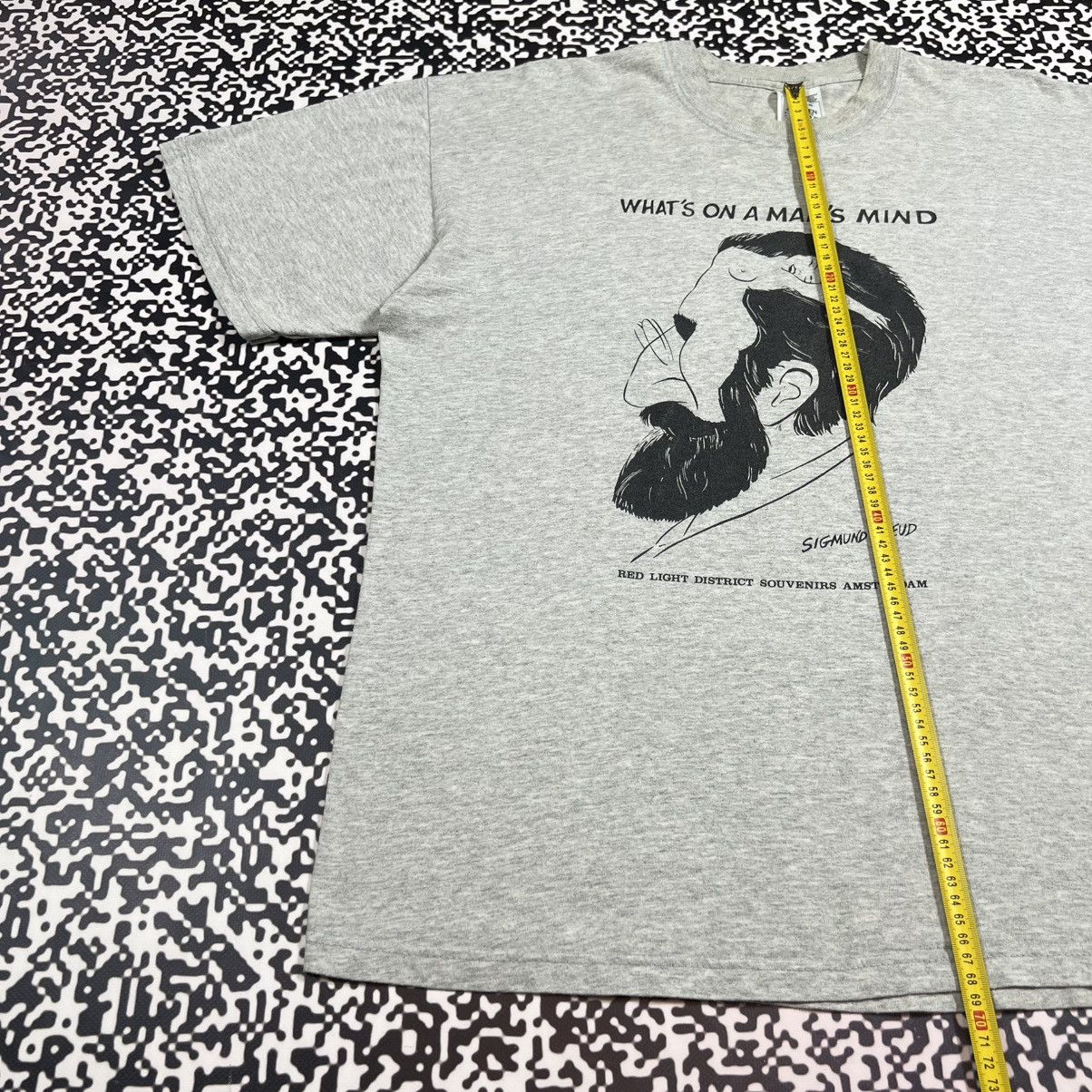 Vintage Vintage 90s Sigmund Freud Whats On Mans Mind T-shirt Size US XL / EU 56 / 4 - 9 Thumbnail