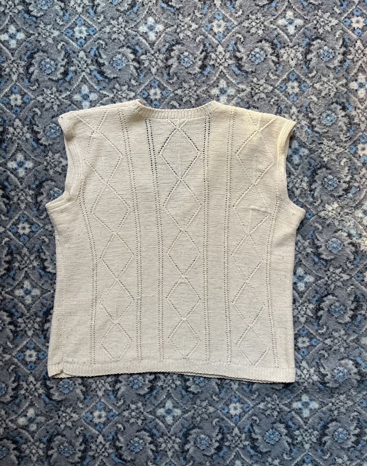Vintage Vintage Wool Knit Vest Hand Made Size US L / EU 52-54 / 3 - 2 Thumbnail