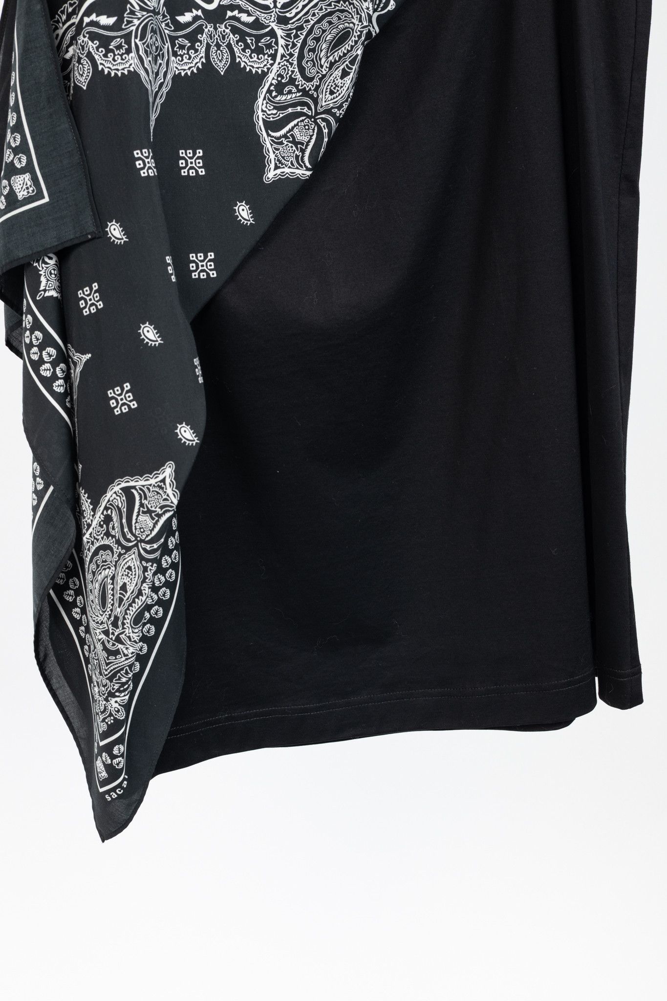 Sacai Sacai R/19 Black Cotton-Jersey Bandana-Drape Tank Size M / US 6-8 / IT 42-44 - 6 Thumbnail