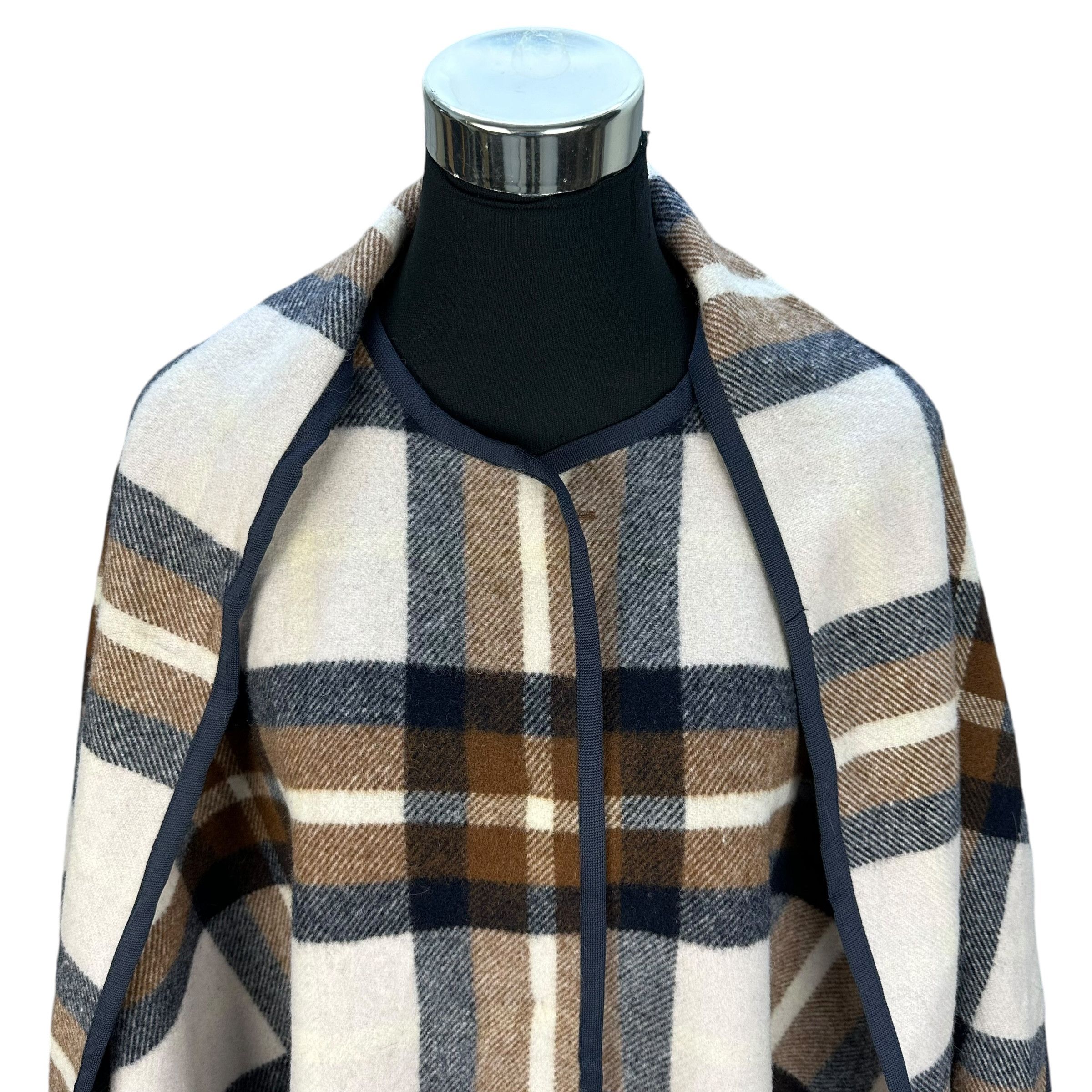 Other SNIDEL Checked Wool Shawl Capes Double Layered #A55-1262 Size US XXL / EU 58 / 5 - 3 Thumbnail