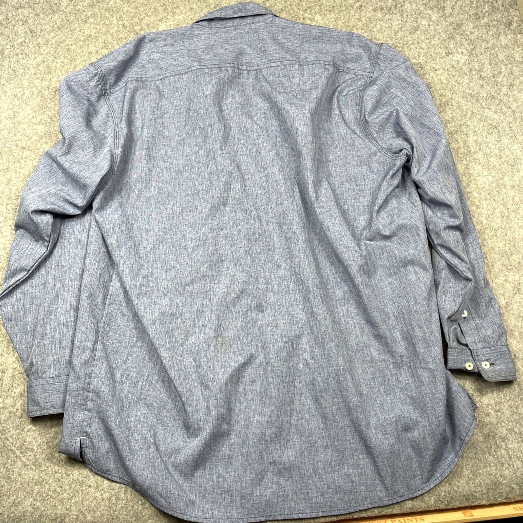 Vintage Southern Marsh Performance Button Up Shirt Mens 2X Blue Long Sleeve Coastal Size US XXL / EU 58 / 5 - 4 Thumbnail