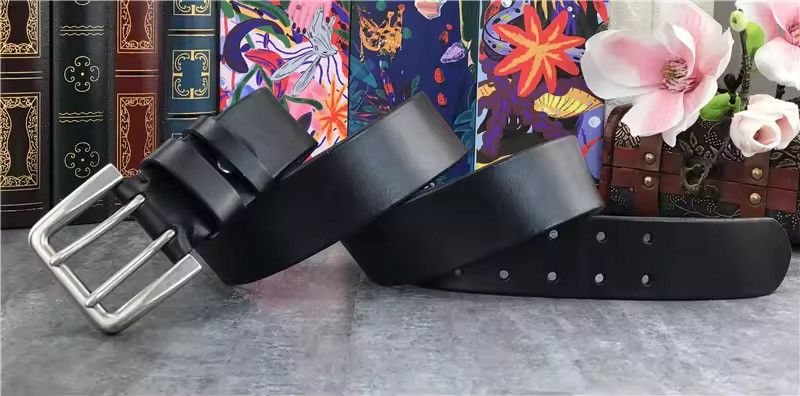 Genuine Leather Super Wide 4.2 CM Thick Genuine Leather Double Buckle Belt Size ONE SIZE - 7 Thumbnail