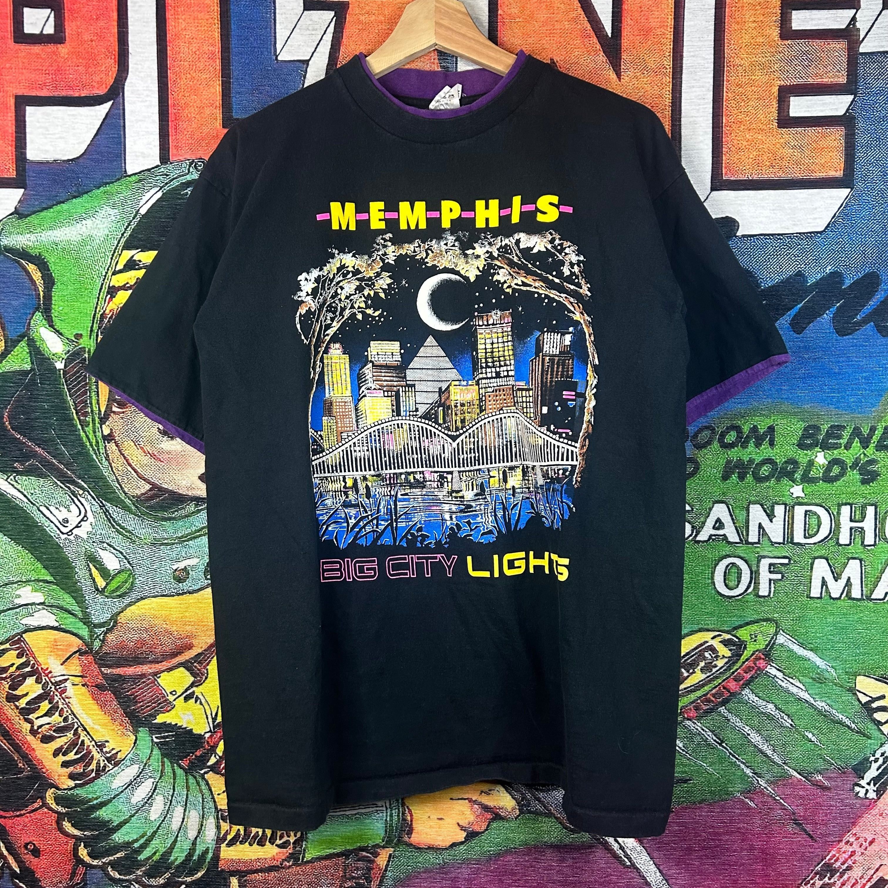 Vintage Vintage 90s Memphis Tee Size Large Size US L / EU 52-54 / 3 - 1 Thumbnail