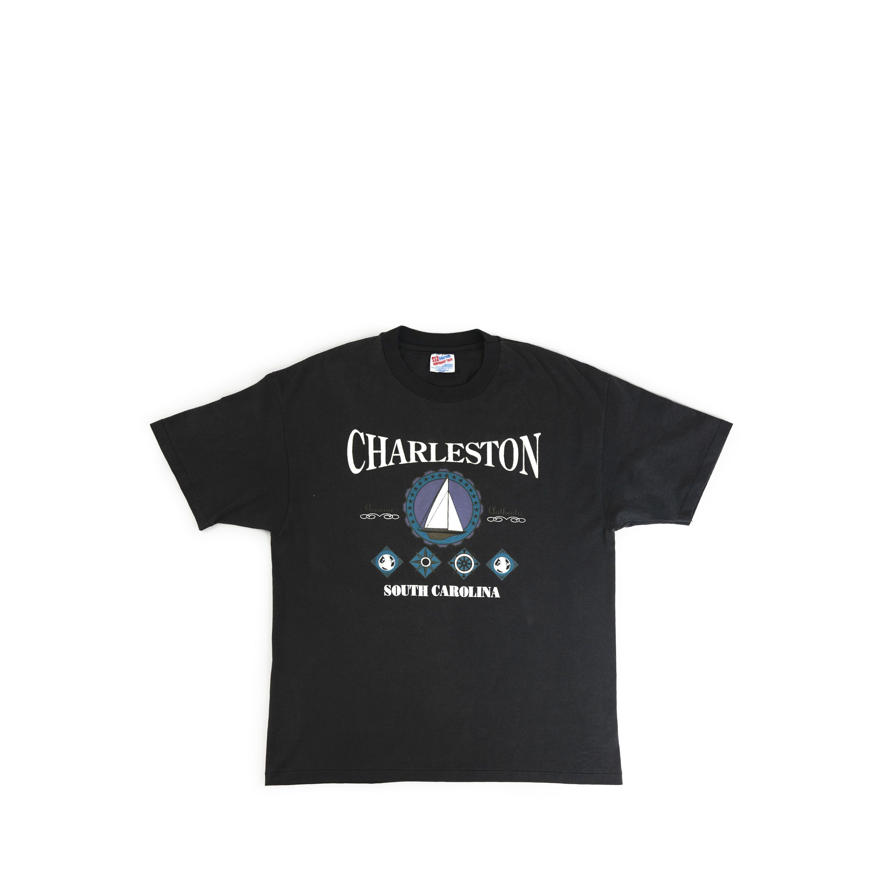 Vintage Vintage 1990's Charleston South Carolina Tee Shirt Size US XL / EU 56 / 4 - 1 Thumbnail