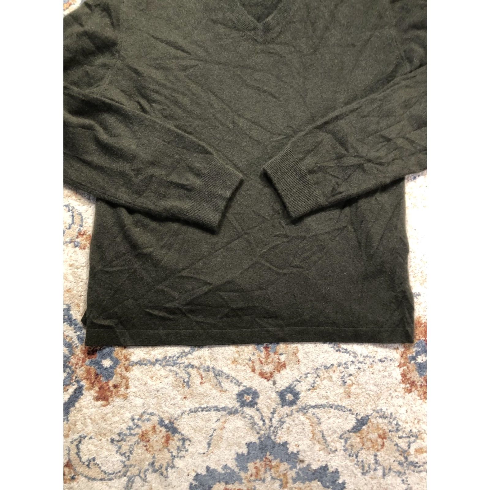 J.Crew J.Crew Sweater Mens XL Green 100% Cashmere V-Neck Knit Pullover Long Sleeve Size US XL / EU 56 / 4 - 5 Thumbnail