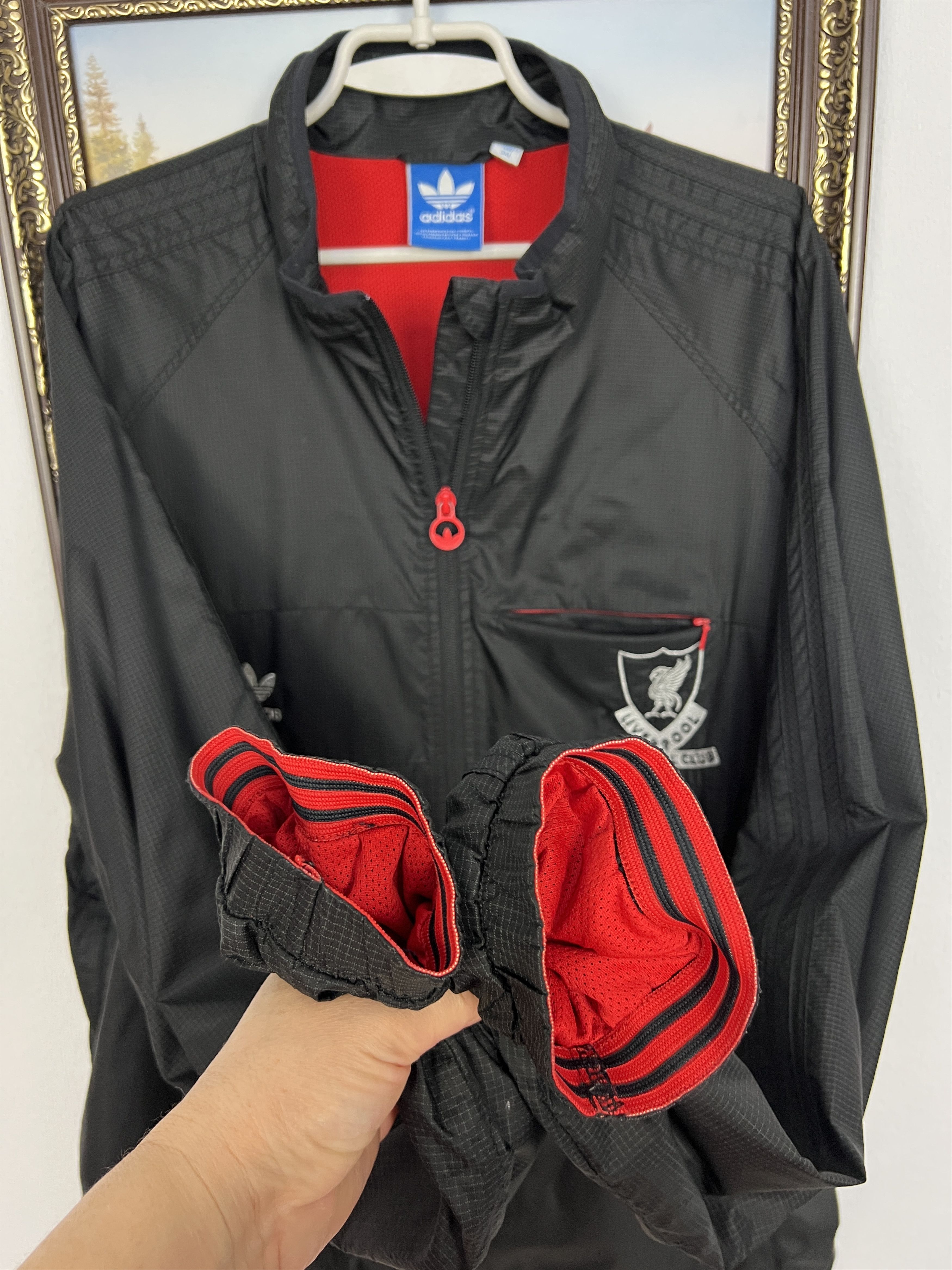Adidas Vintage Originals Liverpool Football Jacket Soccer Track Top Size US XXL / EU 58 / 5 - 5 Thumbnail