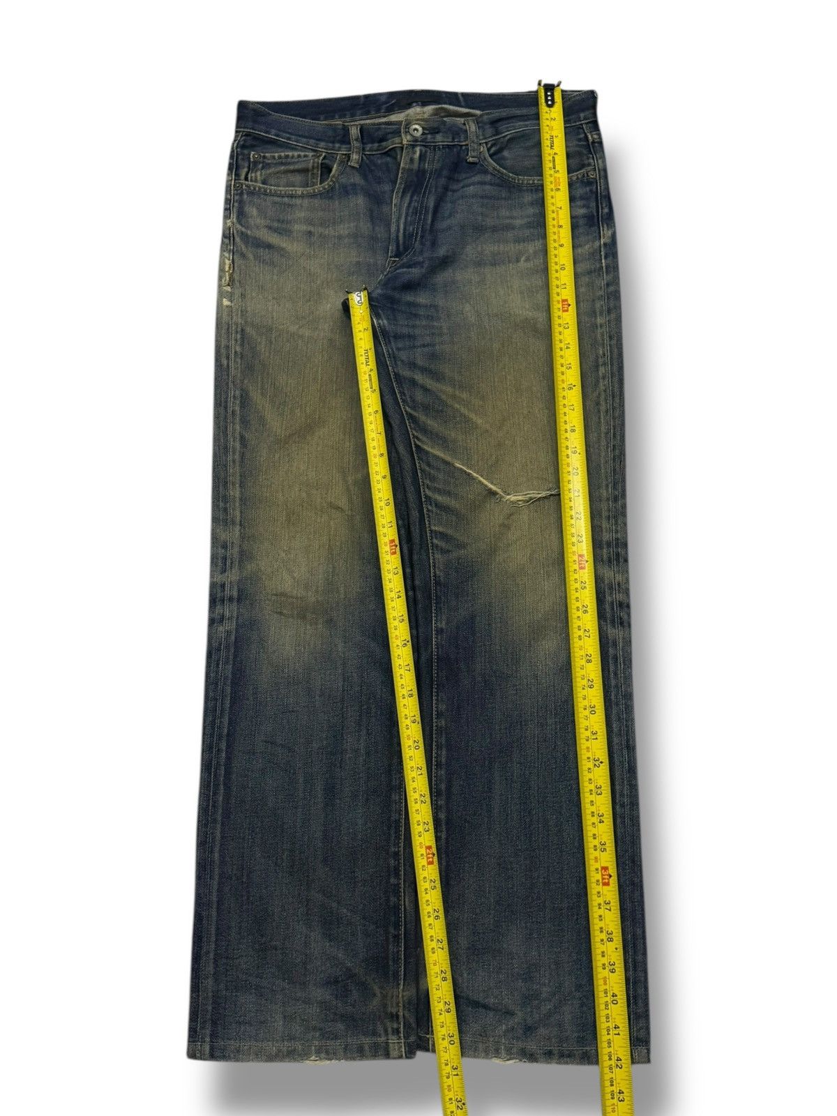 Uniqlo Vintage Uniqlo Japanese Denim Jeans | Vintage Faded Mud Wash Size US 35 - 11 Thumbnail