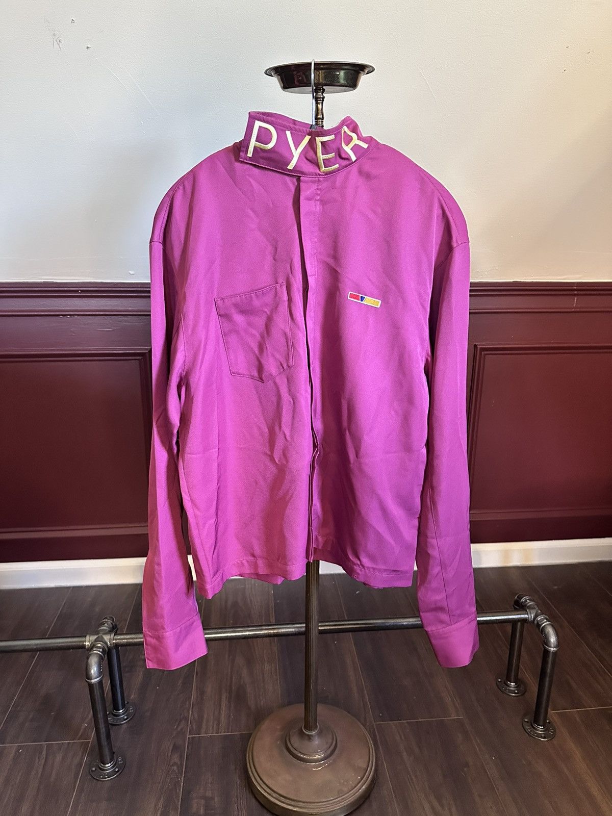 Pyer Moss PM x Reebok logo snap turtleneck magenta shirt jacket Size US S / EU 44-46 / 1 - 1 Thumbnail