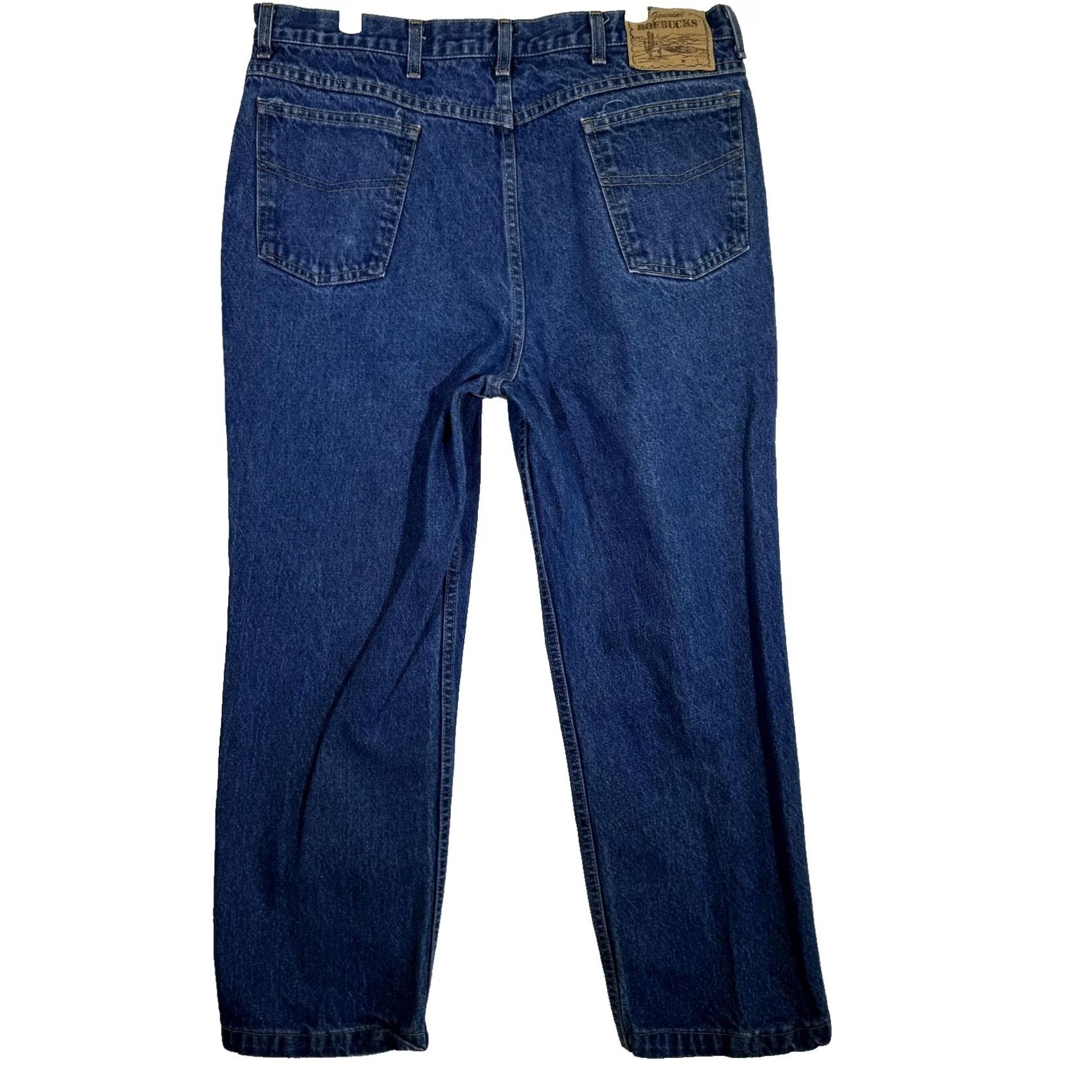 Vintage VINTAGE Roebucks Jeans Mens 34x34 Blue Denim Made USA High Rise Straight 90s Mens Jeans Size US 38 / EU 54 - 2 Thumbnail