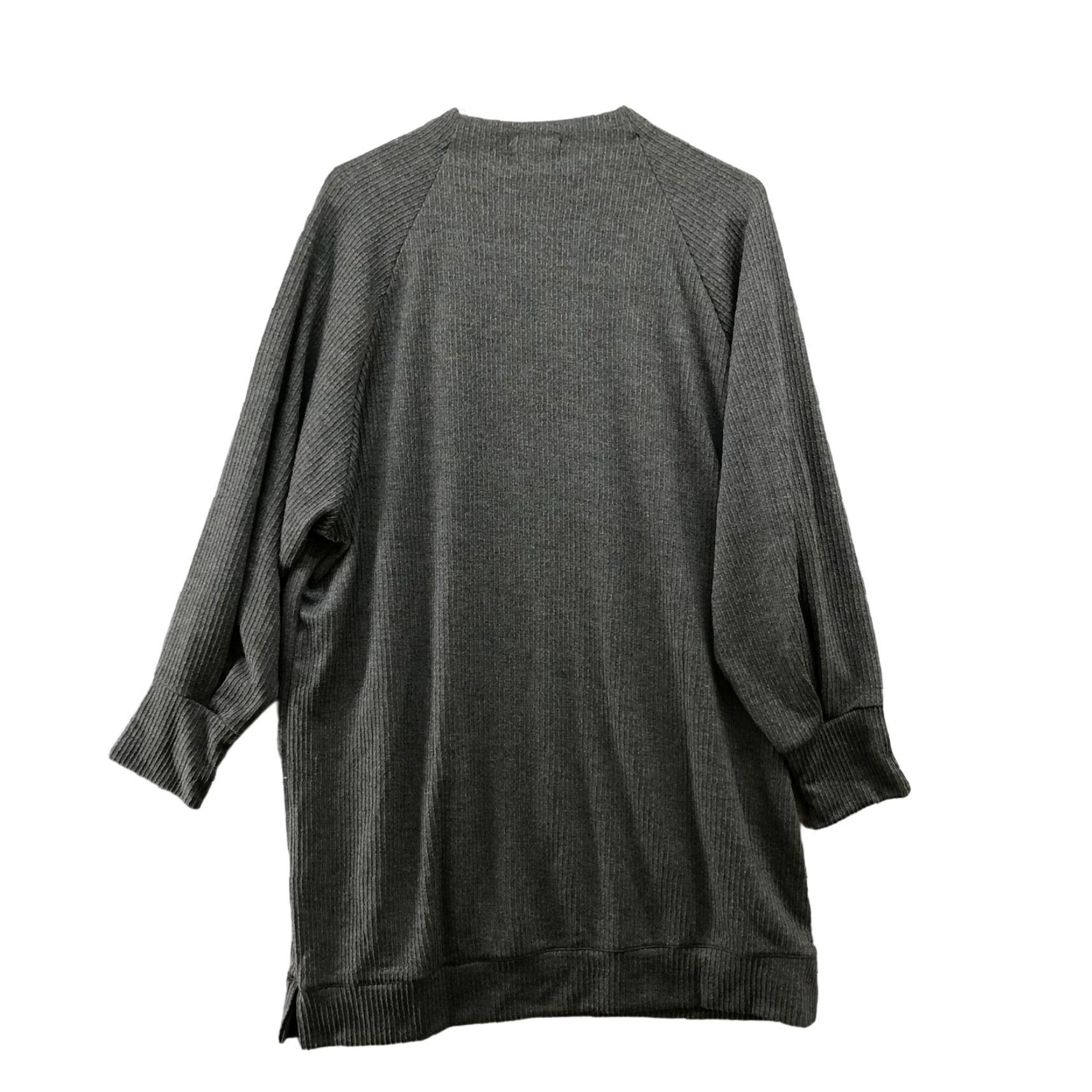 Vintage VINTAGE? No — Socialite High Neck Tunic Top Womens XL Gray Rib Knit Balloon Sleeve Shirt Size XL / US 12-14 / IT 48-50 - 2 Thumbnail