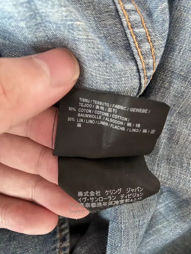 Saint Laurent Paris Saint Laurent Paris Double Pocket Studded Denim Shirt Size XS / US 0-2 / IT 36-38 - 4 Thumbnail