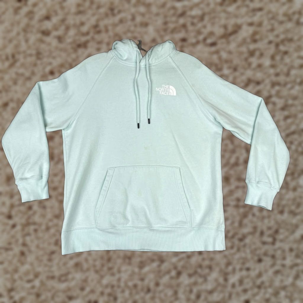 The North Face The North Face Hoodie Womens Large Teal Pullover Cotton Blend Pocket Size L / US 10 / IT 46 - 1 Thumbnail