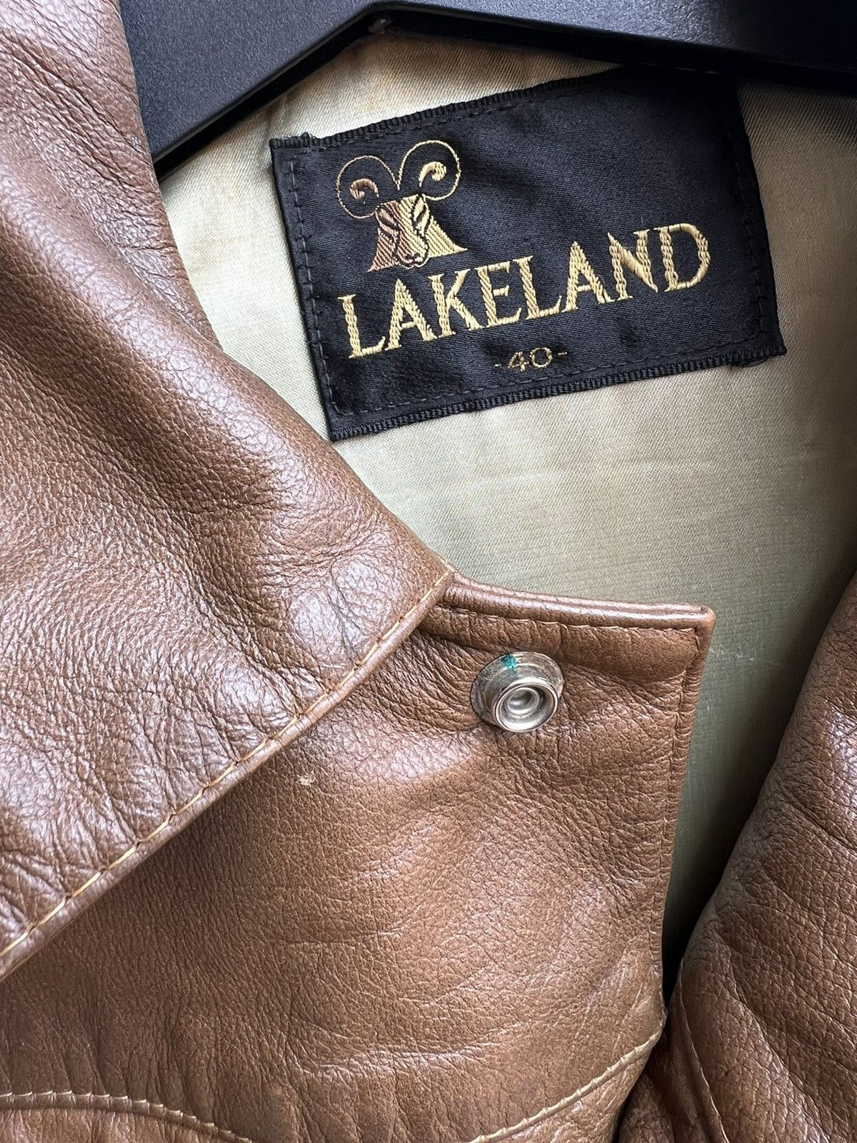 Leather Vintage 60s 70s Lakeland Patina Brown Trucker Leather Jacket Size US M / EU 48-50 / 2 - 20 Thumbnail