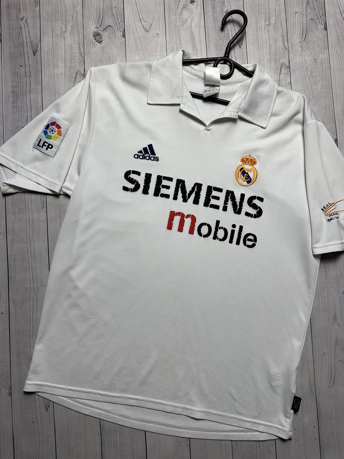 Real Madrid adidas シャツ SIEMENS mobile Real Madrid Siemens adidas shirt jersey black size uk 32/34