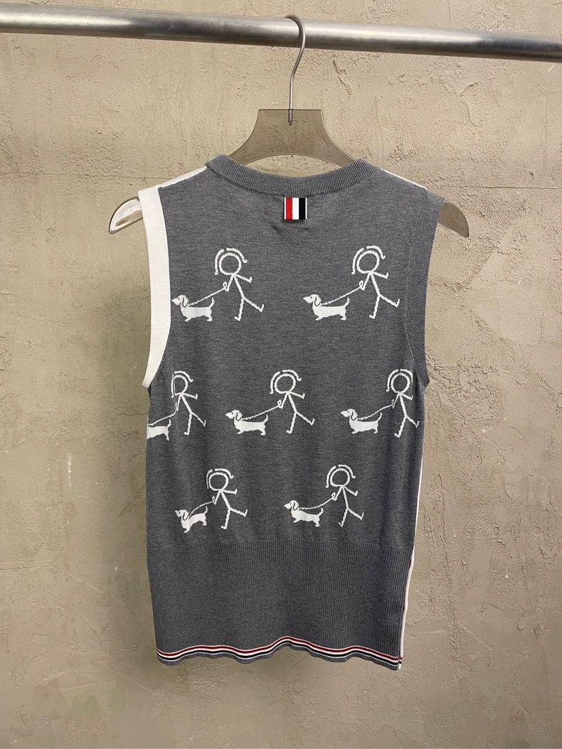 Thom Browne Thom browne White and gray stitching dog walking villain kn Size XS / US 0-2 / IT 36-38 - 3 Thumbnail