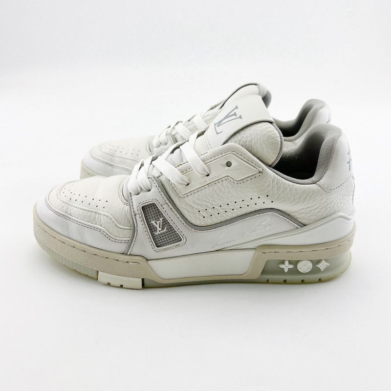 Louis Vuitton White Cement Trainer Fashion Sneakers 0089