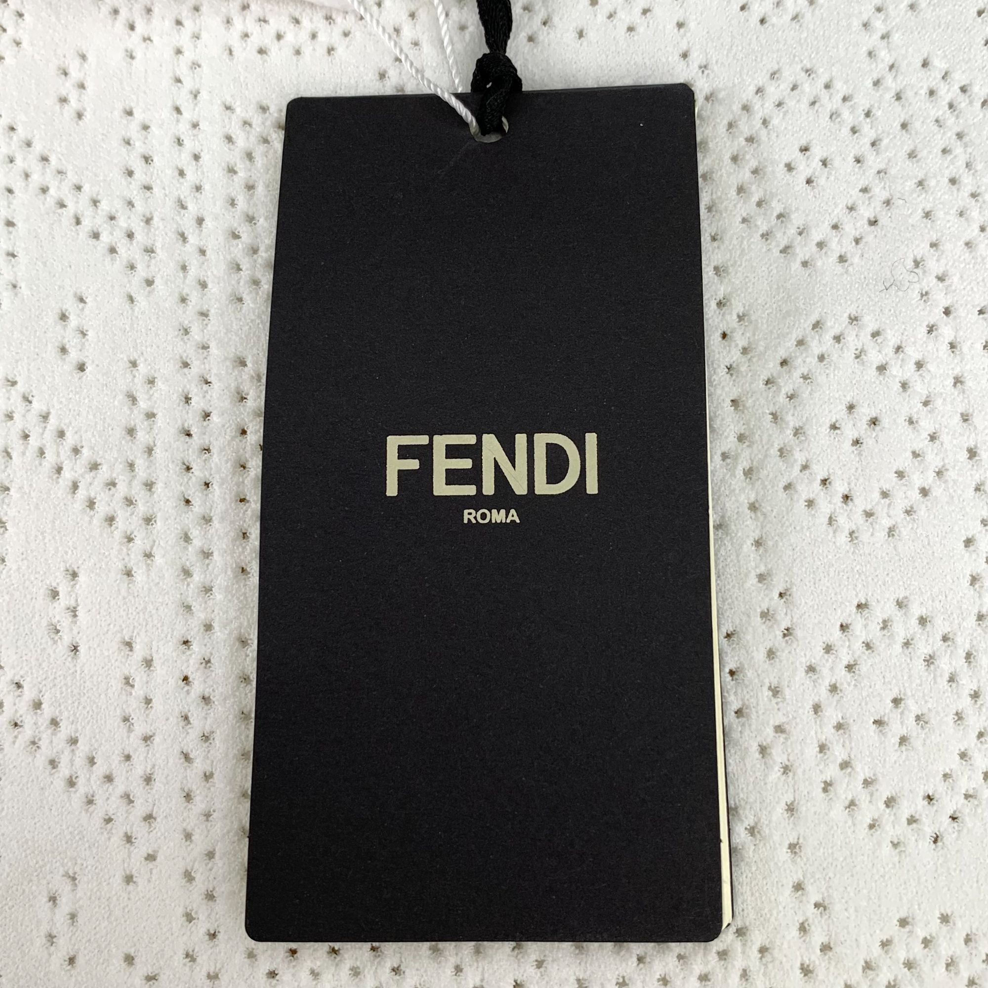 Fendi Fendi White Logo Full Print Hollow-Out Long Sleeve Shirt Siz Size M / US 6-8 / IT 42-44 - 2 Thumbnail
