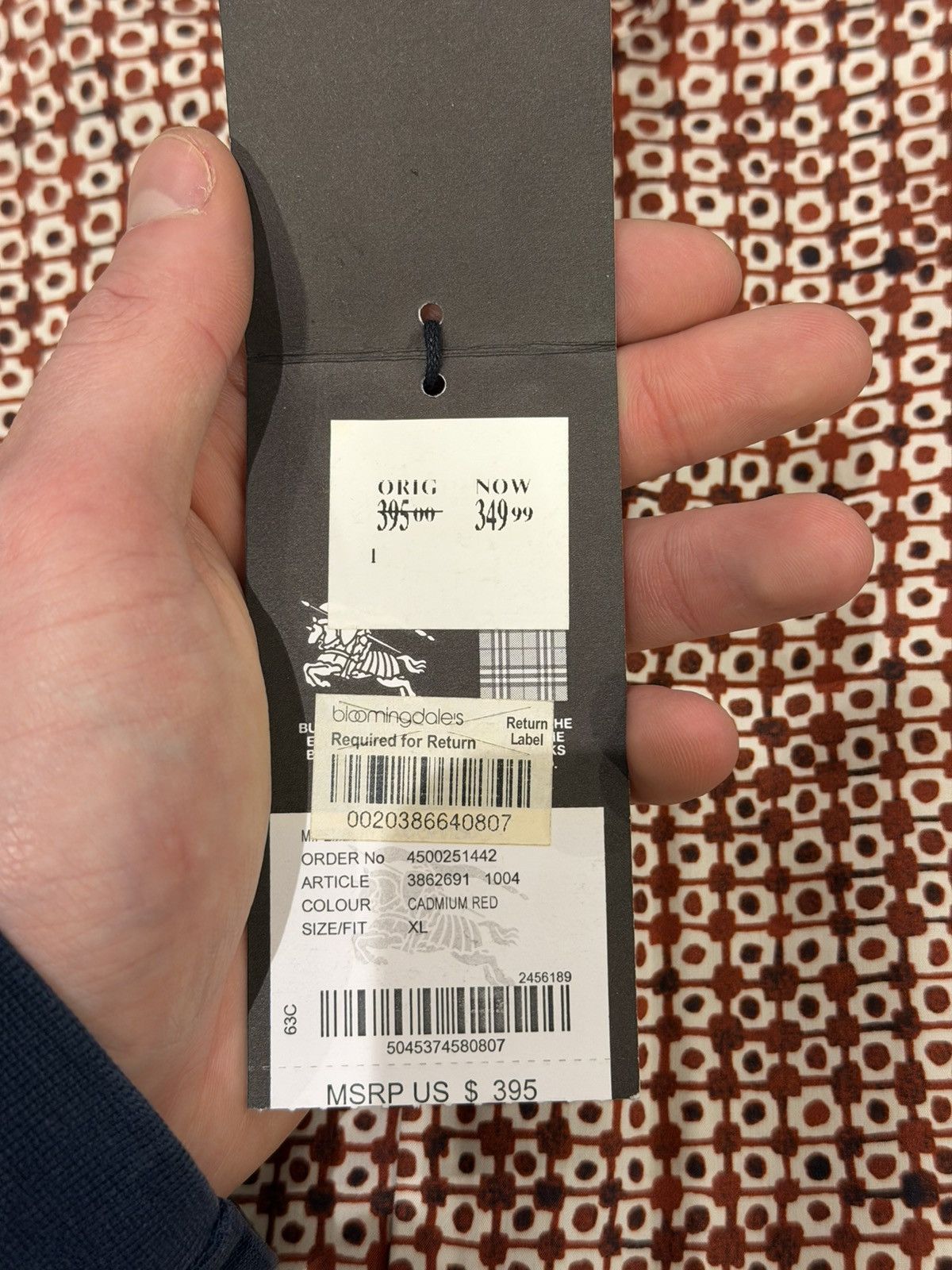 Burberry Burberry London Button Up Shirt - Red Size US XL / EU 56 / 4 - 12 Thumbnail