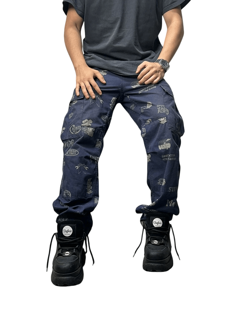 Carhartt Wip 👉 Vintage Baggy Cargo Pants Carhartt WIP Bontage Y2K Size US 32 / EU 48 - 4 Thumbnail