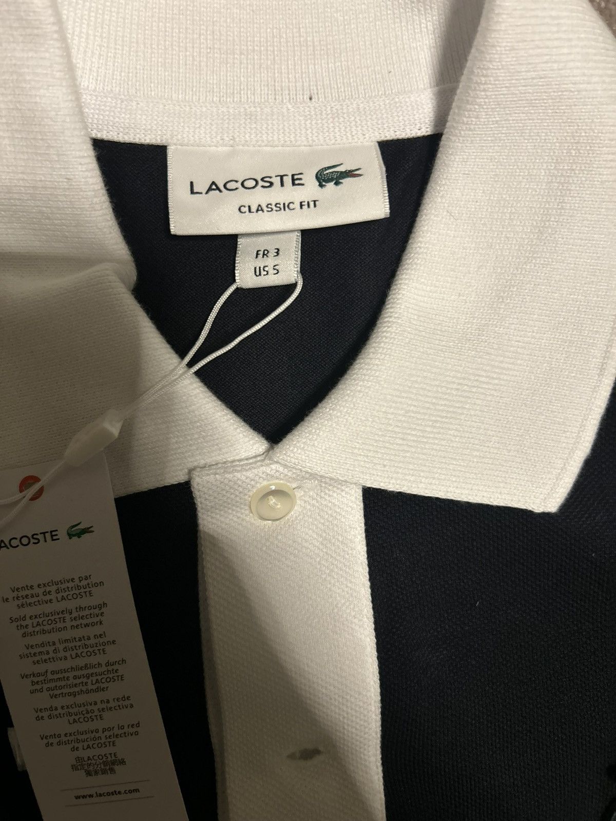 Lacoste Lacoste Polo Shirt - Men’s Size S - Black//White Collar Size US S / EU 44-46 / 1 - 4 Thumbnail