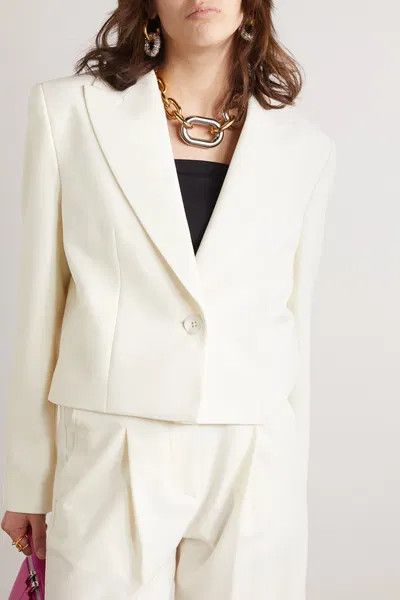 Off-White o1y1125 Blazer in Ivory Size M / US 6-8 / IT 42-44 - 2 Thumbnail