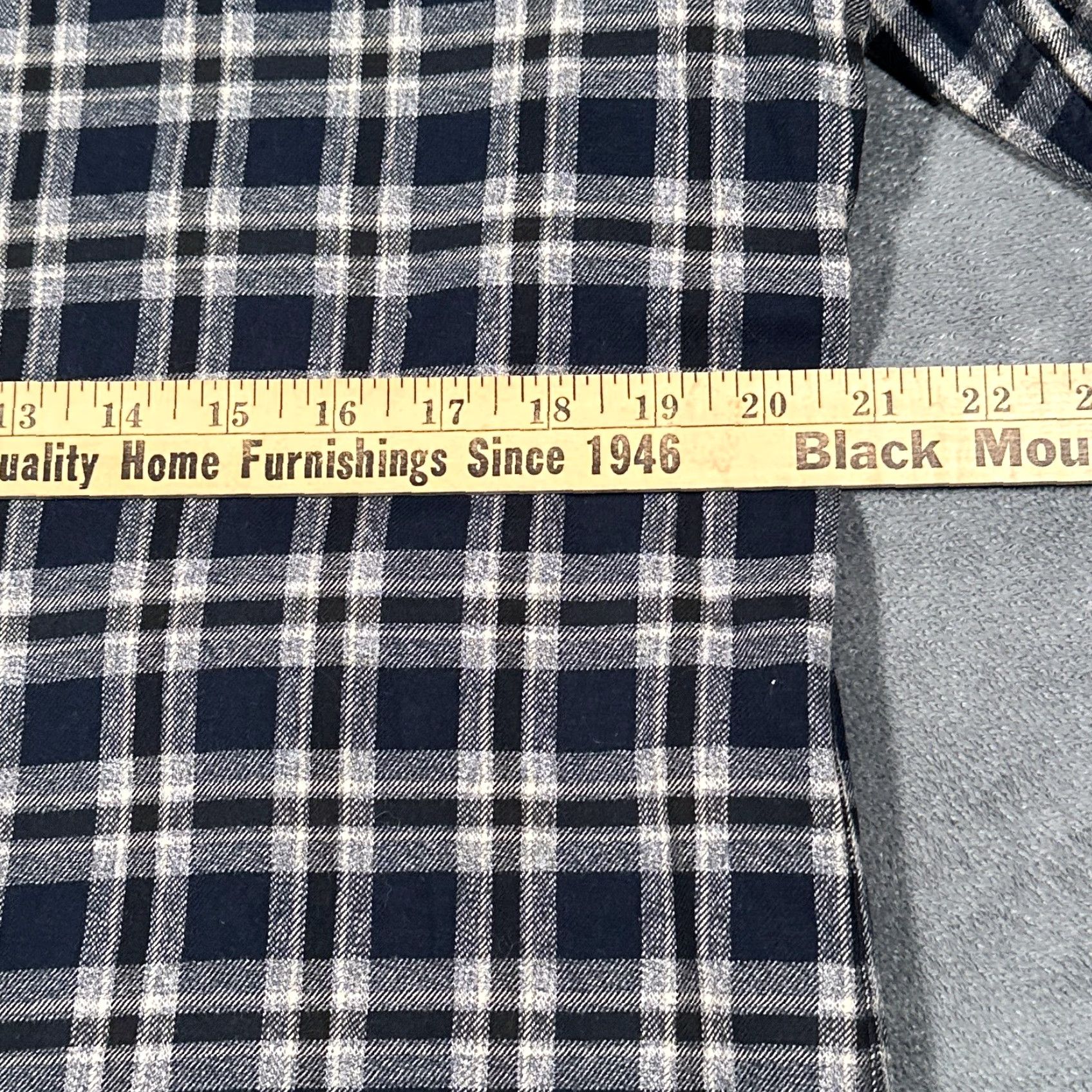 Allsaints AllSaints Shirt Mens Medium Navy Blue Plaid Check Flannel Oneida Long Sleeve Size US M / EU 48-50 / 2 - 6 Thumbnail