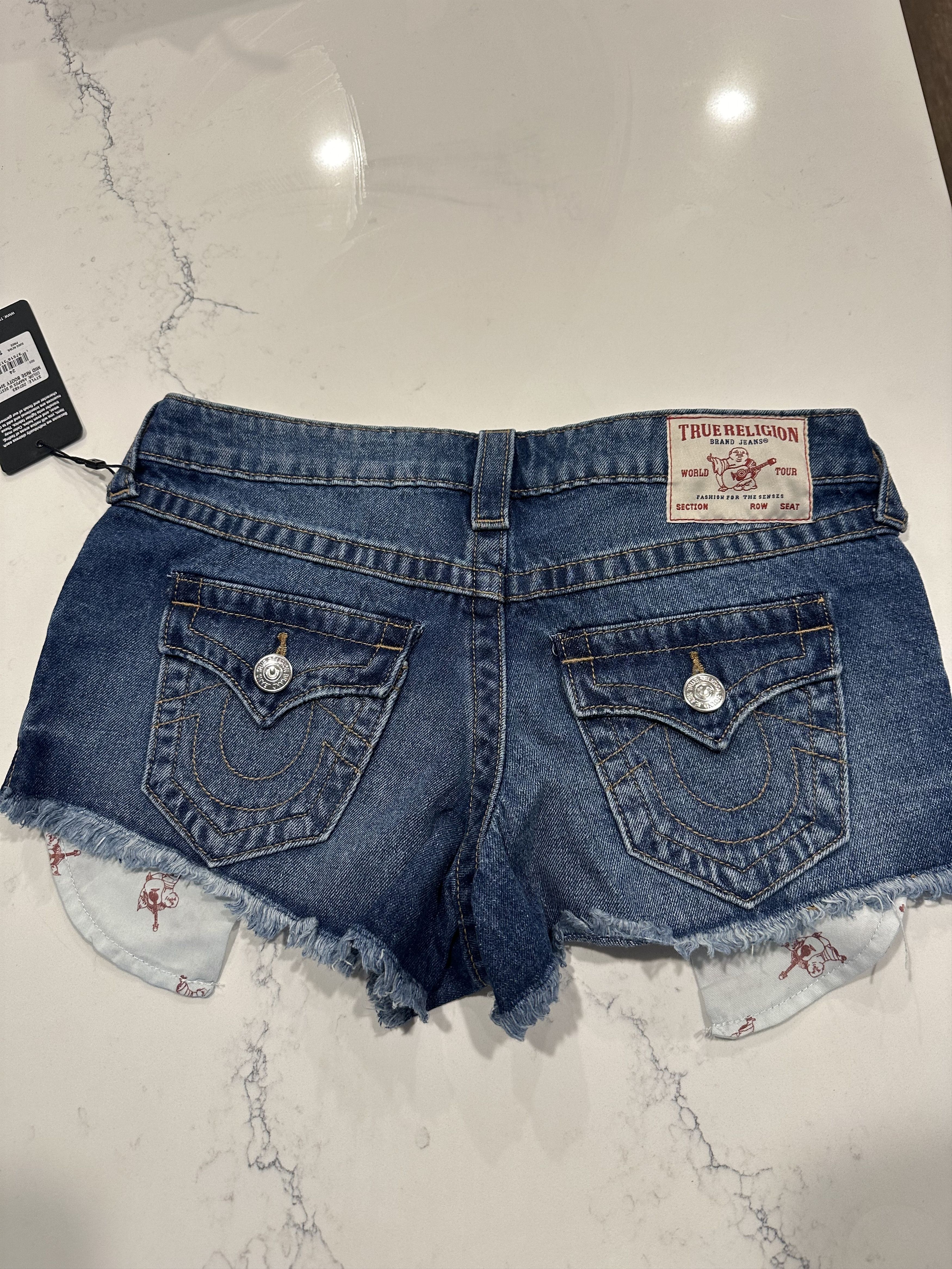 True Religion Mid Rise Booty Short Size 24" / US 00 / IT 34 - 5 Thumbnail