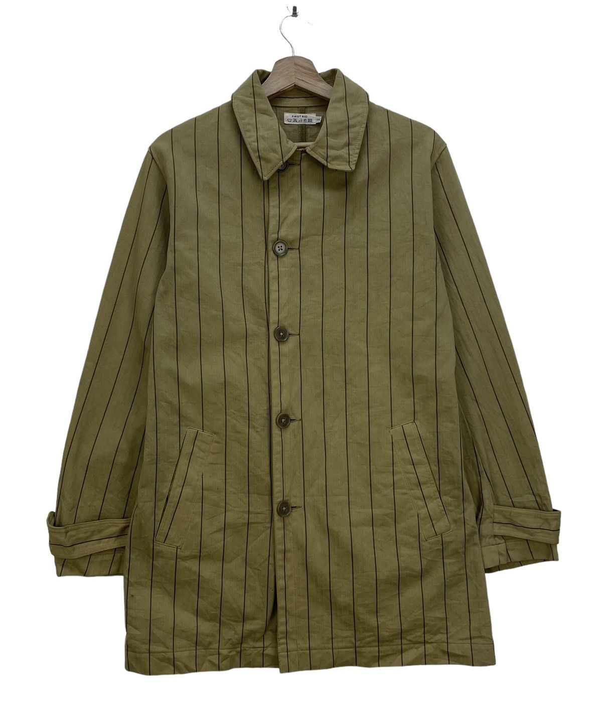 Japanese Brand 🔥Vintage Japanese Brand First Aid Worker Stripe Jacket Size US S / EU 44-46 / 1 - 1 Thumbnail
